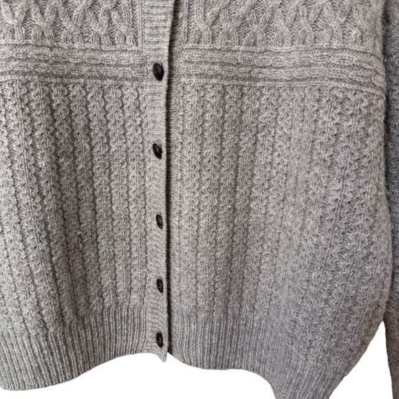 Women's Tan Cardigan Sweater - Picture 4 of 10
